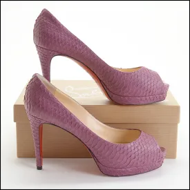 RDC14073 Authentic CHRISTIAN LOUBOUTIN Amethyste Watersnake Altadama Pump Size 9