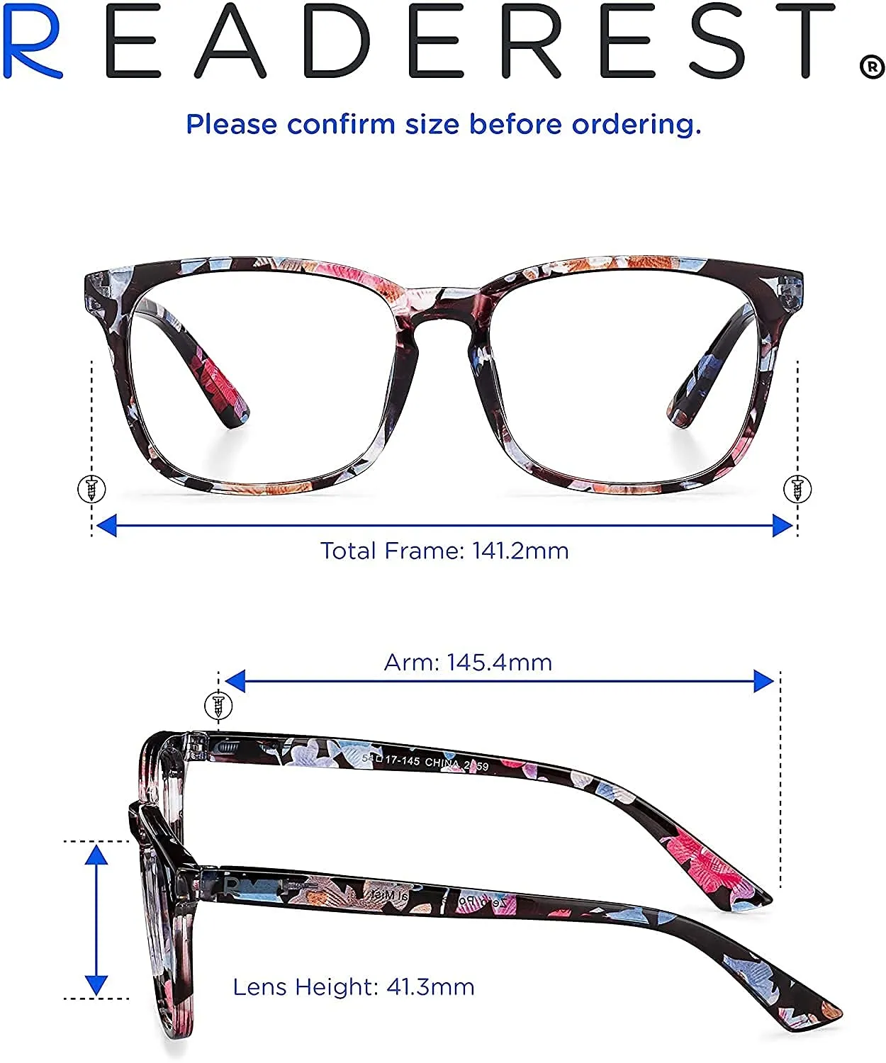 Readerest blue-light-blocking-reading-glasses-floral-1-00-magnification