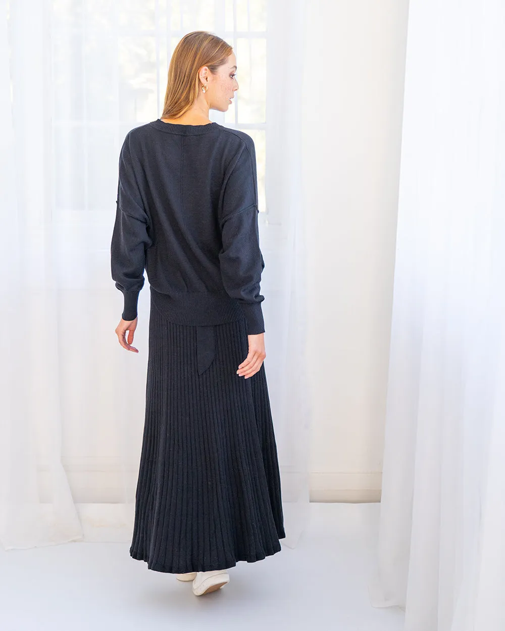 Rebecca Knit Skirt - Black