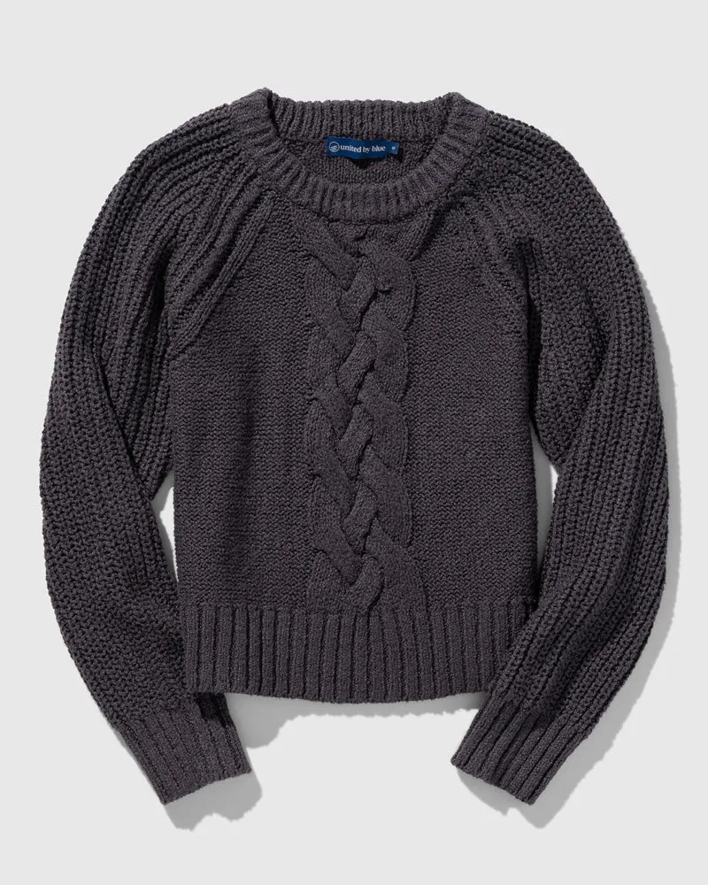 Recycled Cotton Cable Crew Sweater