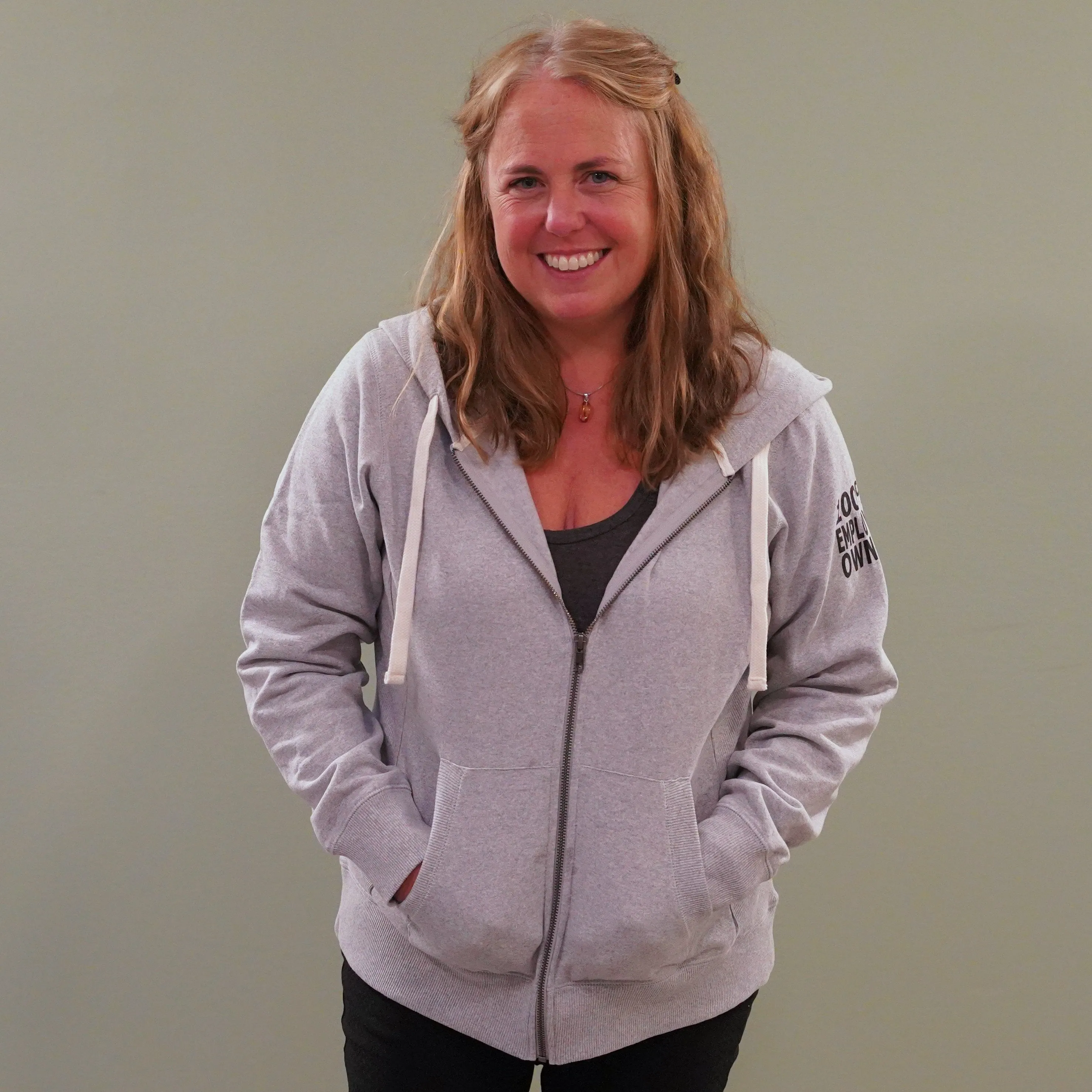 Recycled Full-Zip Hoodie with Maine Coast Sea Vegetable's Logo (Ladies)