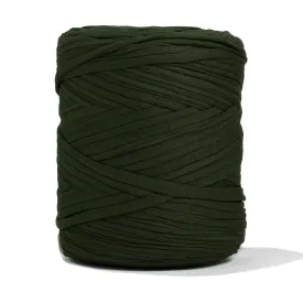 Recycled T-Shirt Fabric Yarn - Deep Green Color