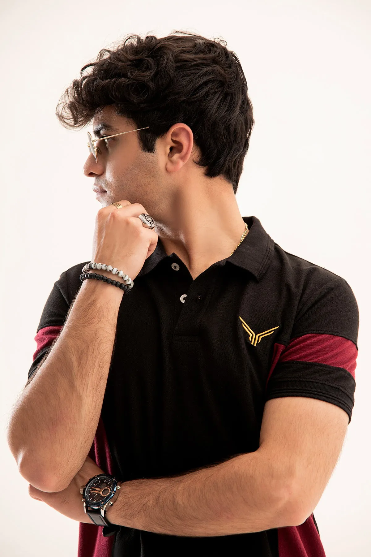 Red & Black polo