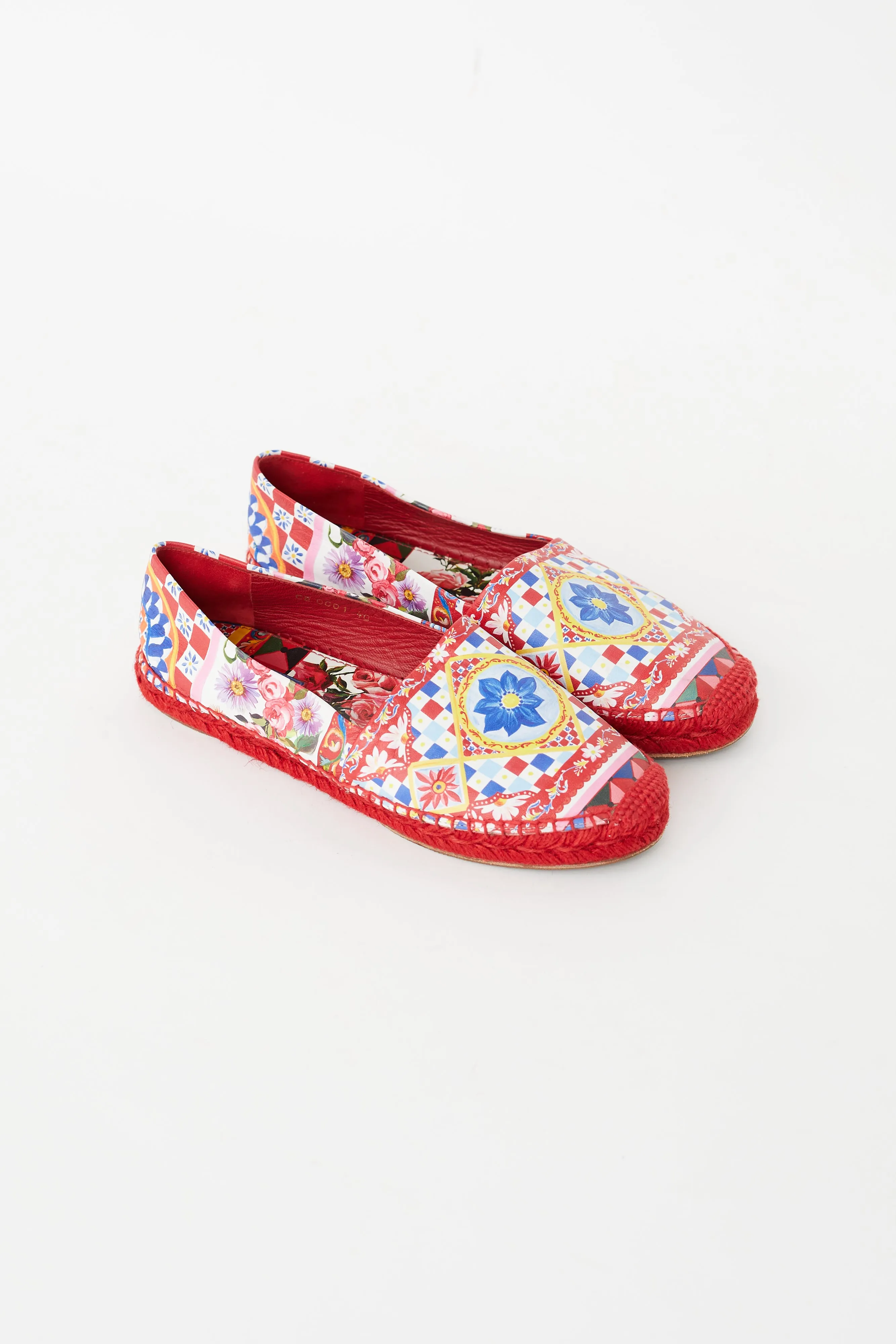 Red & Multi Majolica Espadrille