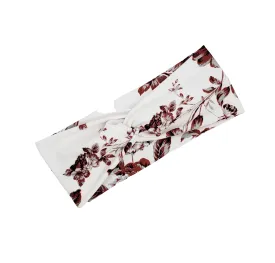 Red & White Floral Headband