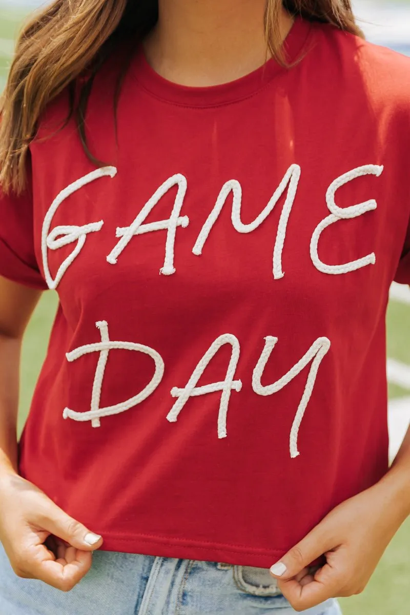 Red and White Game Day T-Shirt - FINAL SALE