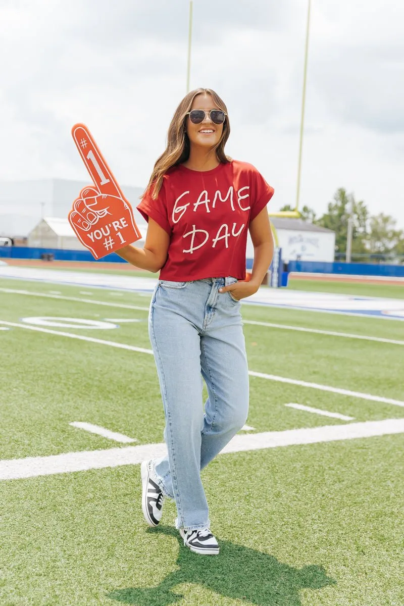 Red and White Game Day T-Shirt - FINAL SALE