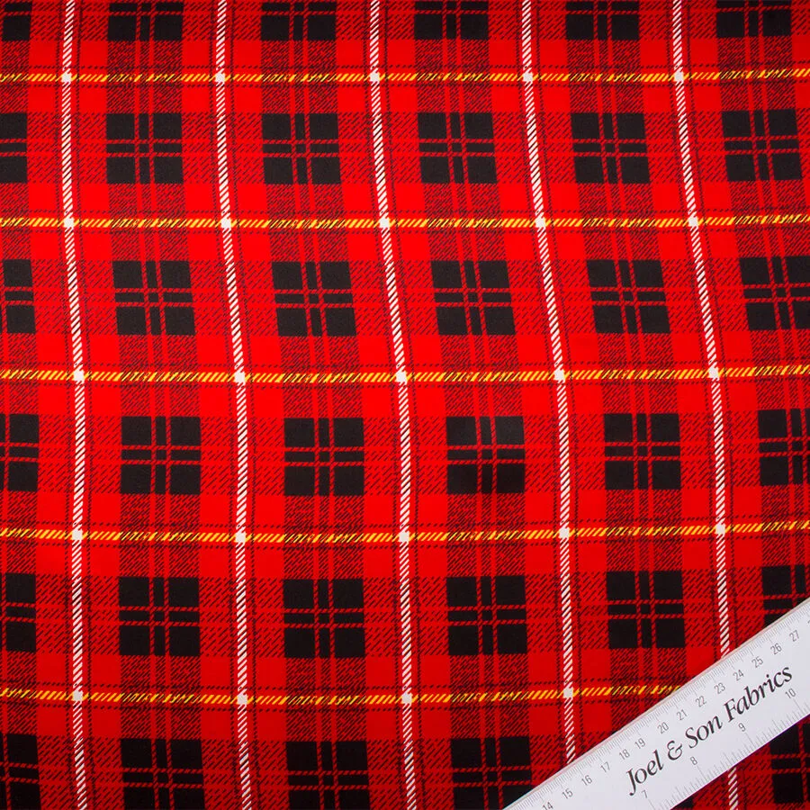 Red Checkered Givenchy Silk Satin