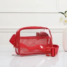 Red Clear Fanny Bag