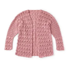 Red Heart Open Front Comfy Crochet Cardigan