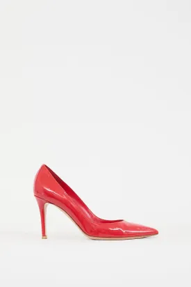 Red Patent Leather Pointed Toe Pump