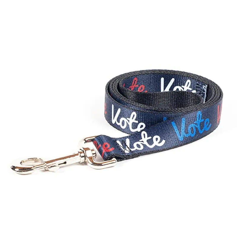 Red, White and Vote Dog Leash by Paula Kong