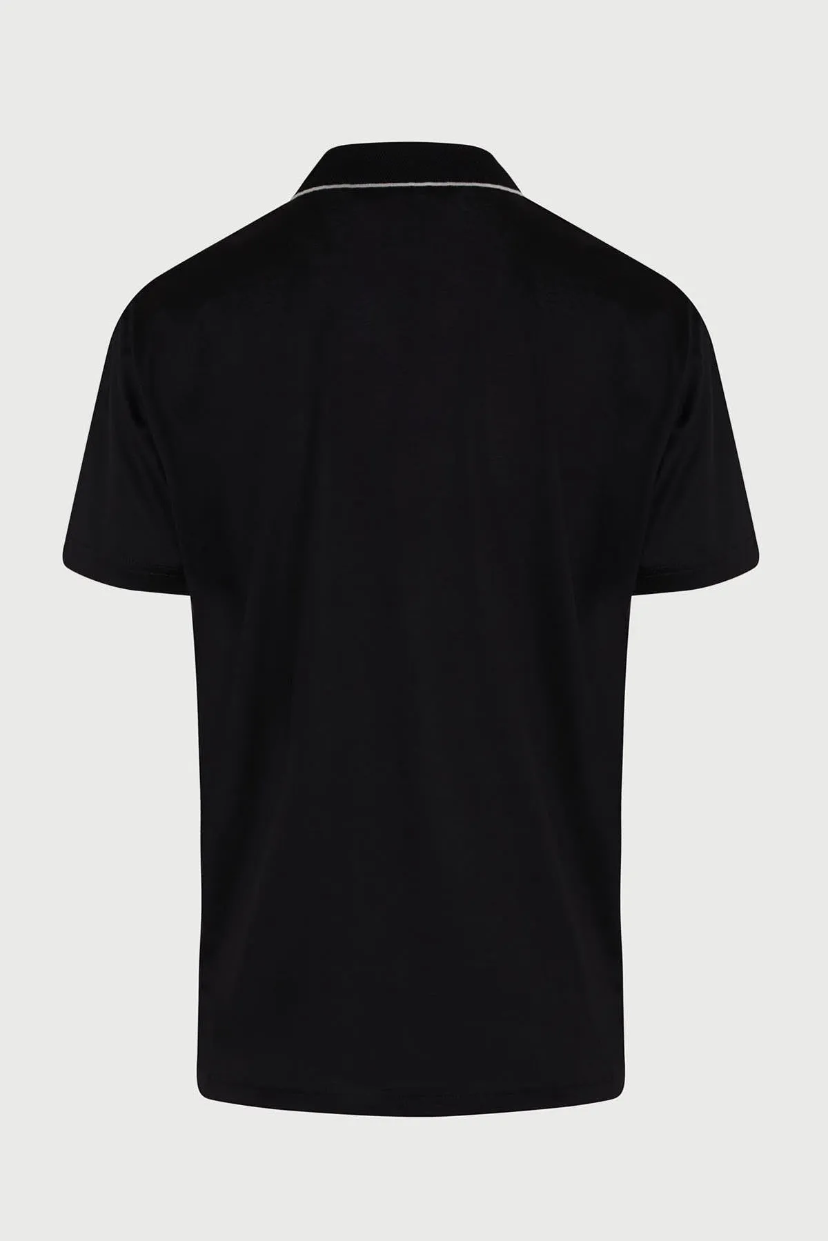 Regular Fit Black Basic Cotton Polo T-Shirt