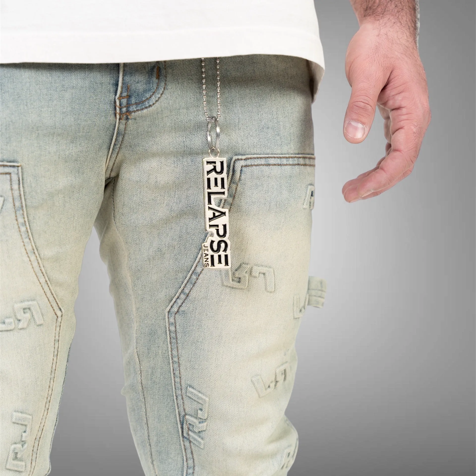 Relapse Jeans RJ skinny Denim sand wash