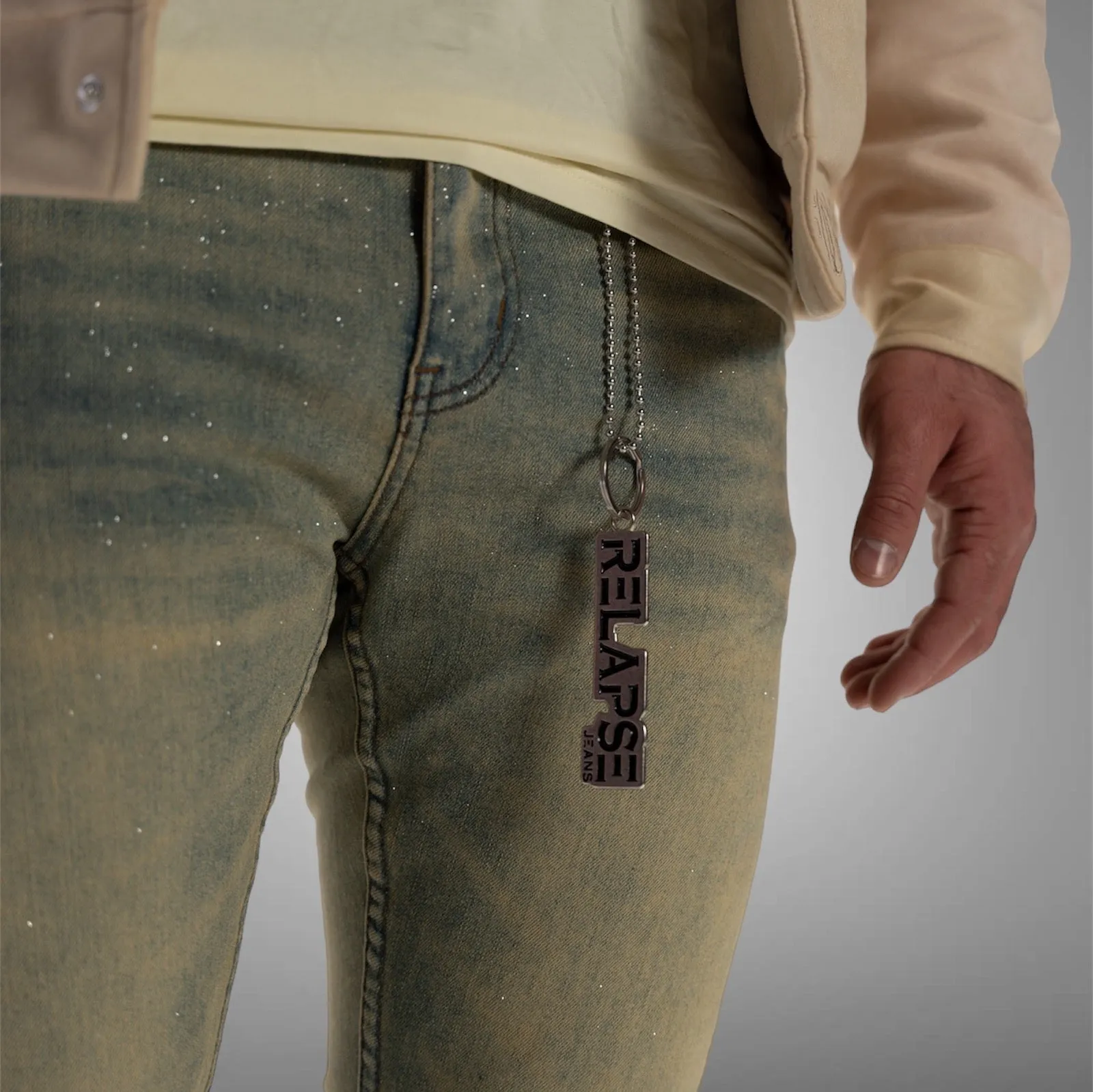 Relapse Jeans Shooting Stars Skinny Denim Sand Wash