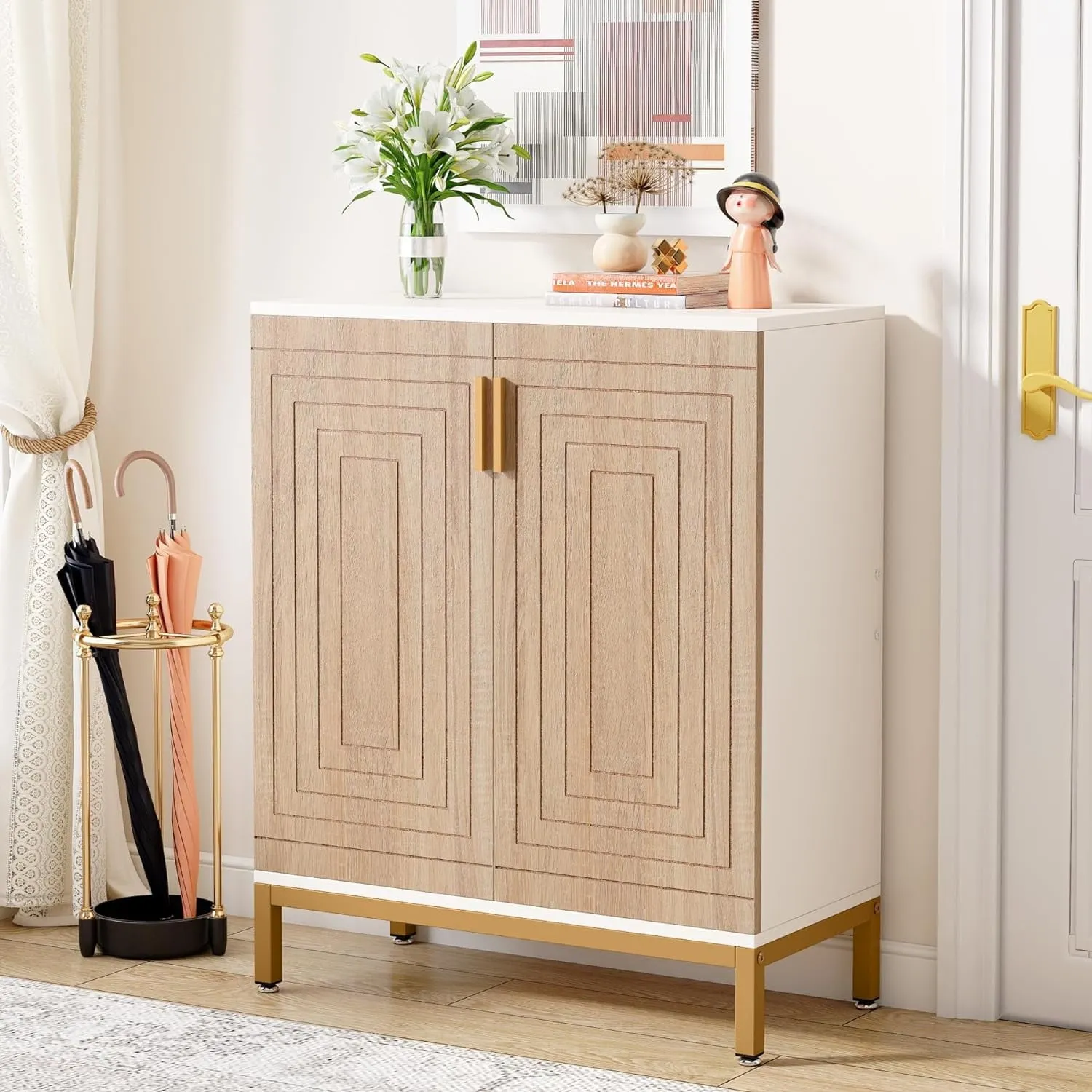 relaxed 20 Pairs Shoe Storag Cabinet for Entryway