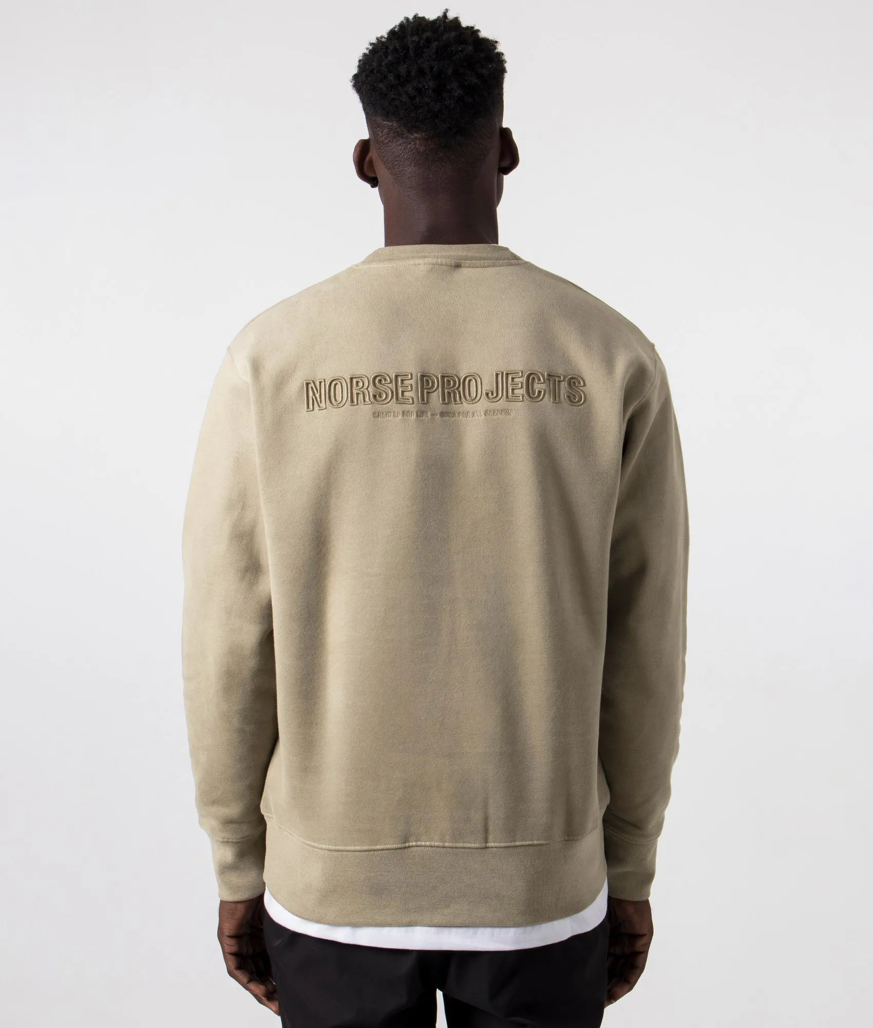 Relaxed Fit Arne Brushed Fleece N Logo Sweatshirt