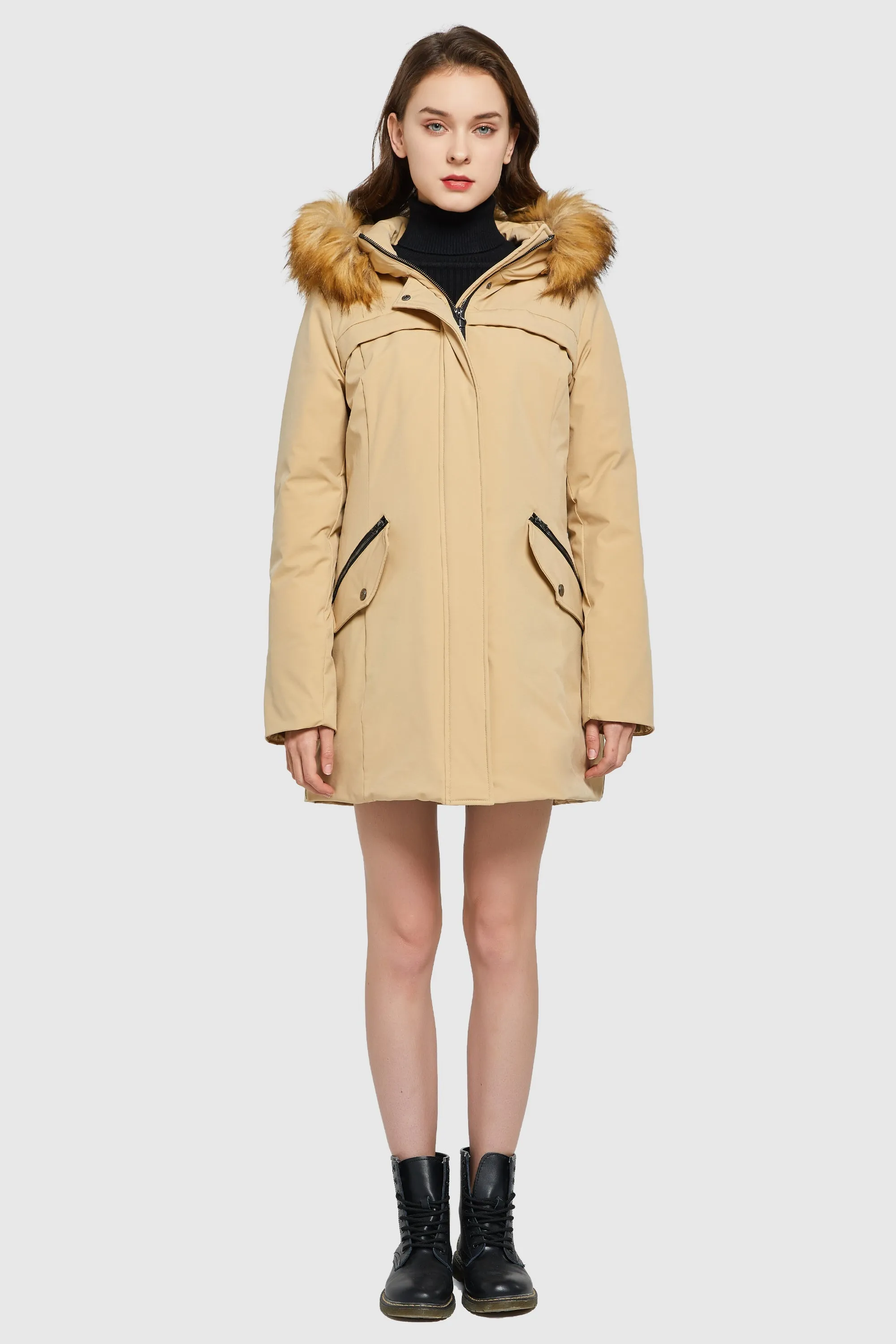 Removable Hood Winter Down Coat