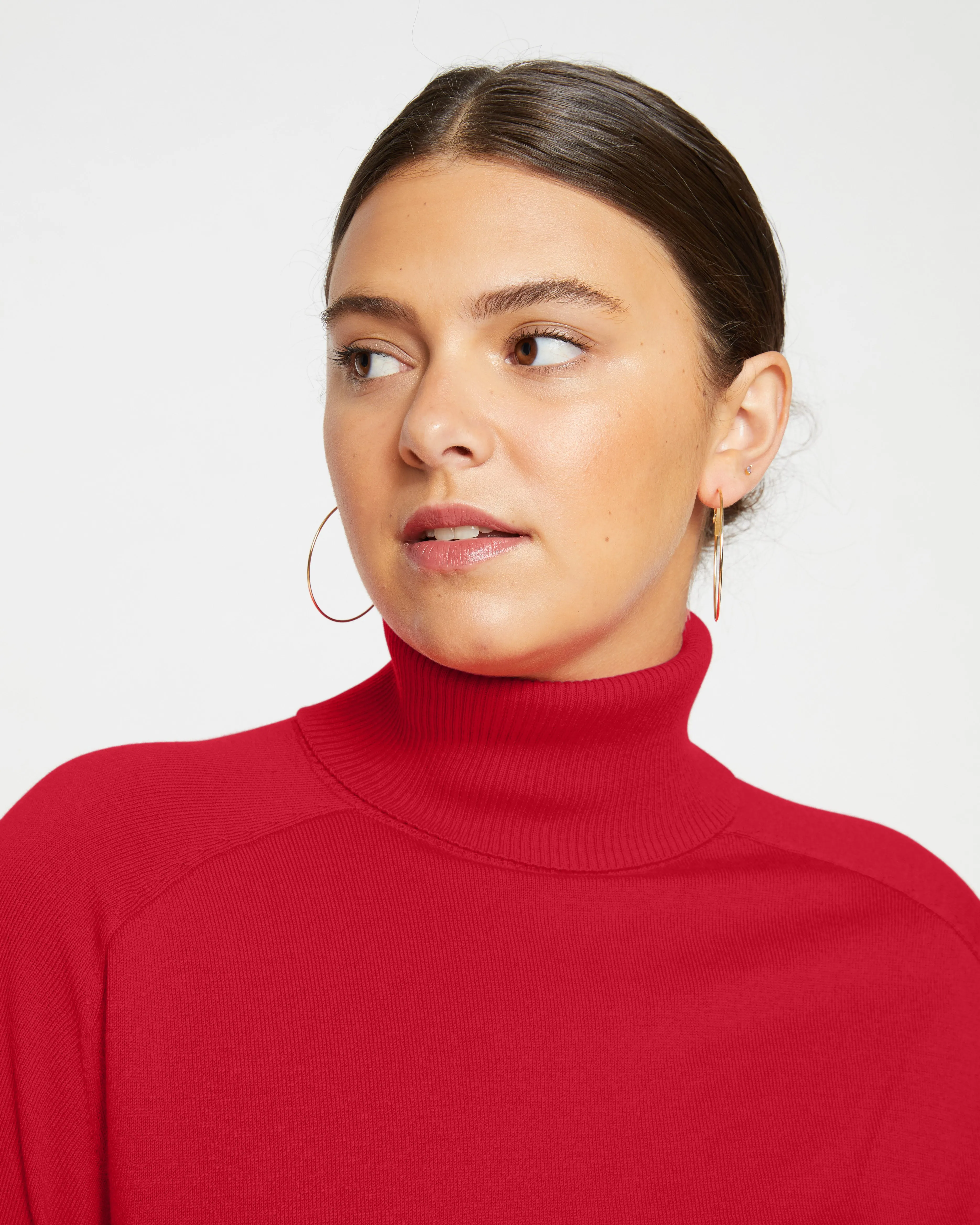 Renee Eco Raglan Turtleneck - Vermilion Red