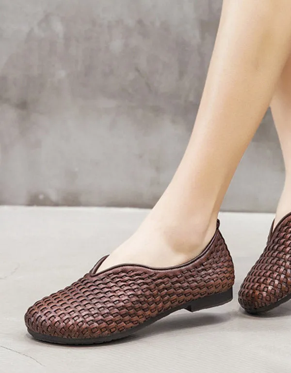 Retro Woven Comfortable Big Size Shoes 35-41