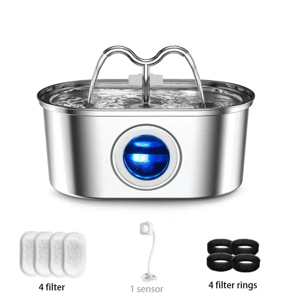 Revolutionary 3.2L Stainless Steel Pet Water Fountain