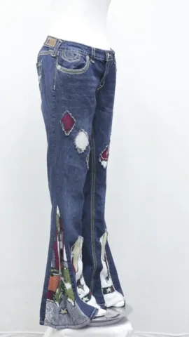 Rework Tapestry Flare Jeans