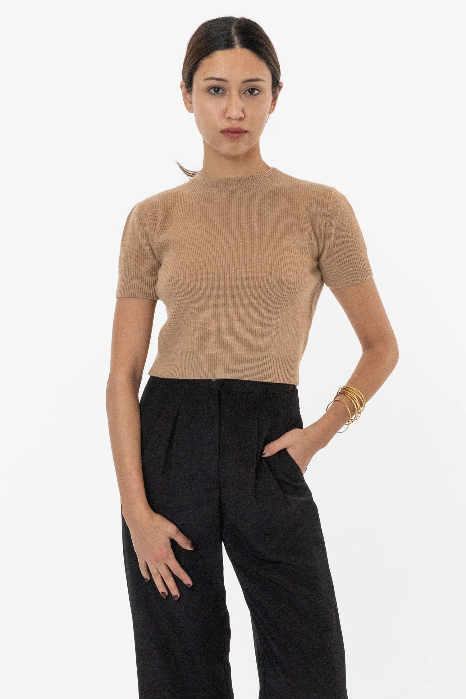 RFK381 - Cashmere Knit Crop Tee