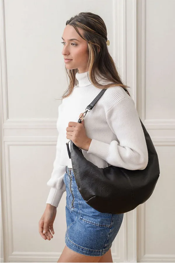 Rhea Slouchy Crescent Shoulder Crossbody Bag