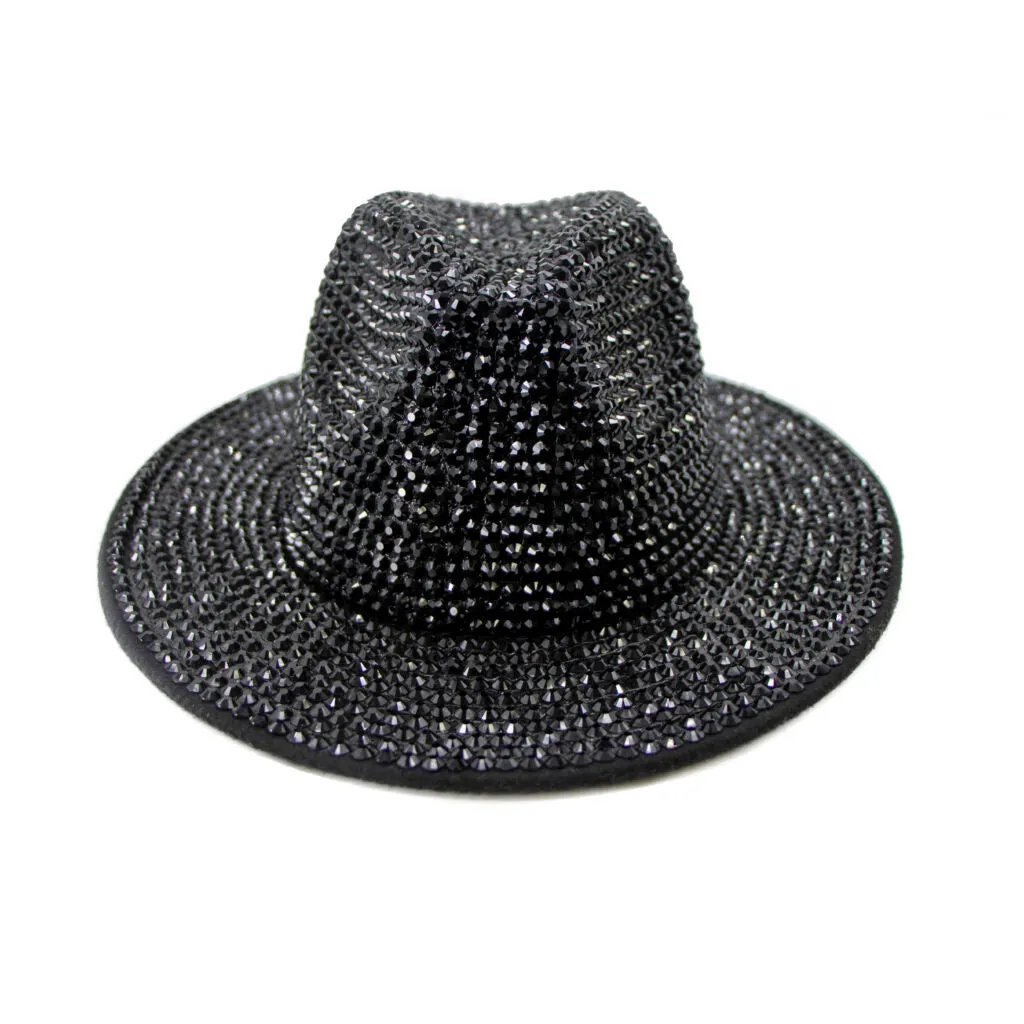 Rhinestone Fedora Hat