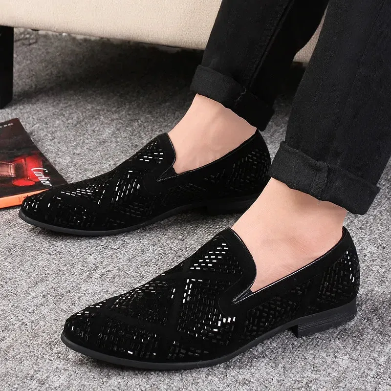 Rhinestone Shining Loafer Shoes