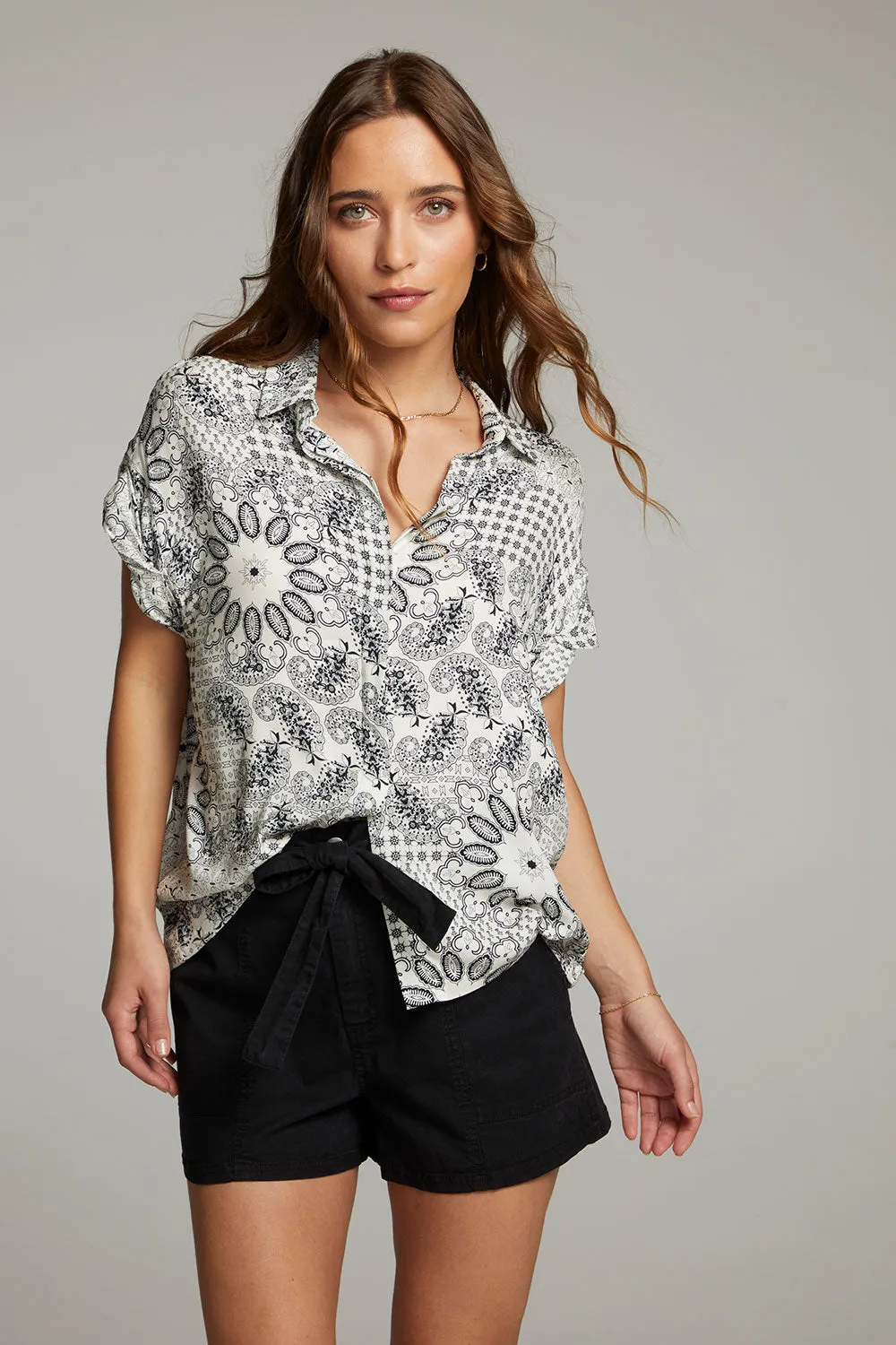 Rhythmm Paisley Bandana Button Down