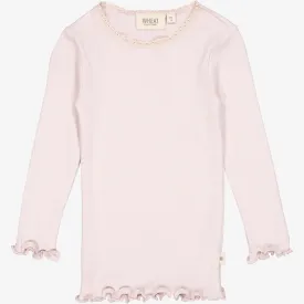 Rib T-Shirt Lace LS | Baby - soft lilac