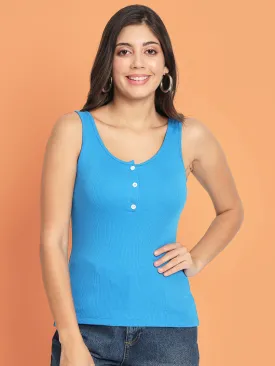 Ribbed Scoop Neck Tank Top