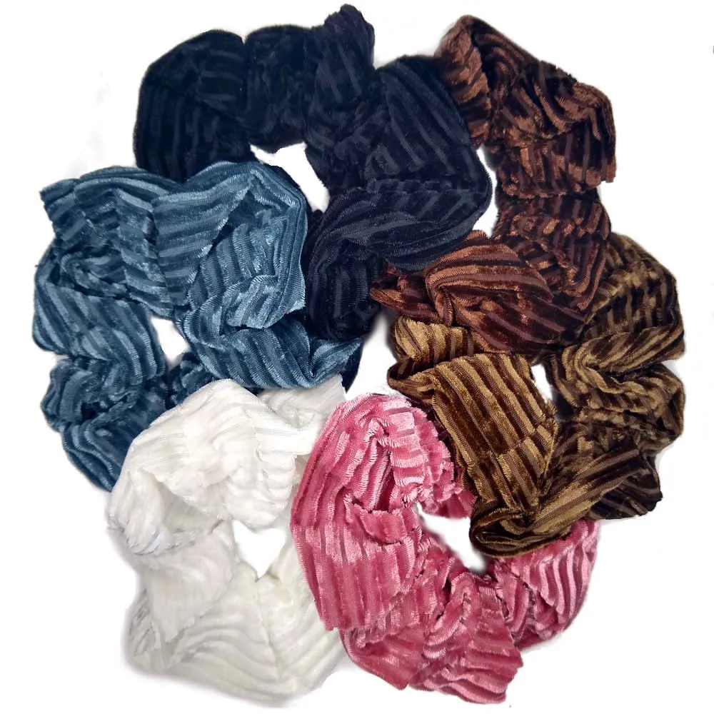 Ribbed Velvet Corduroy Scrunchies