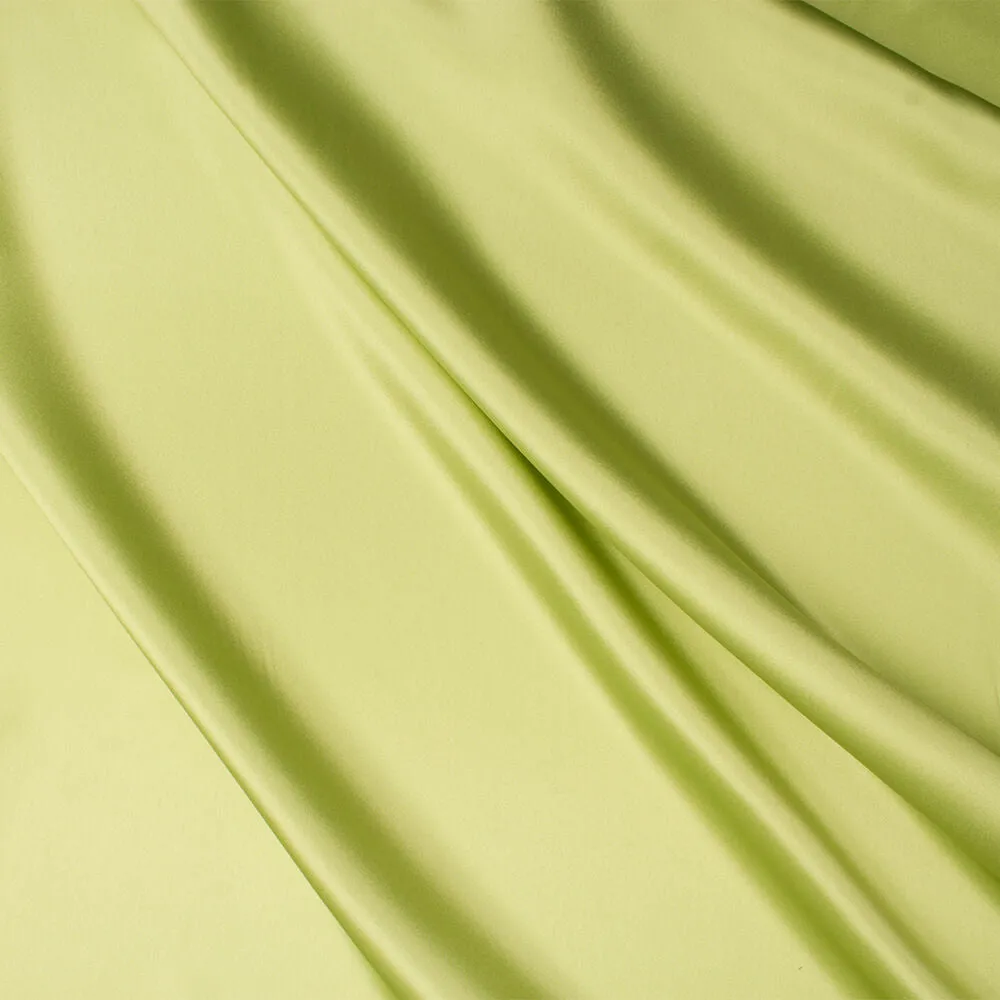 Rich Pistachio Green Silk Satin