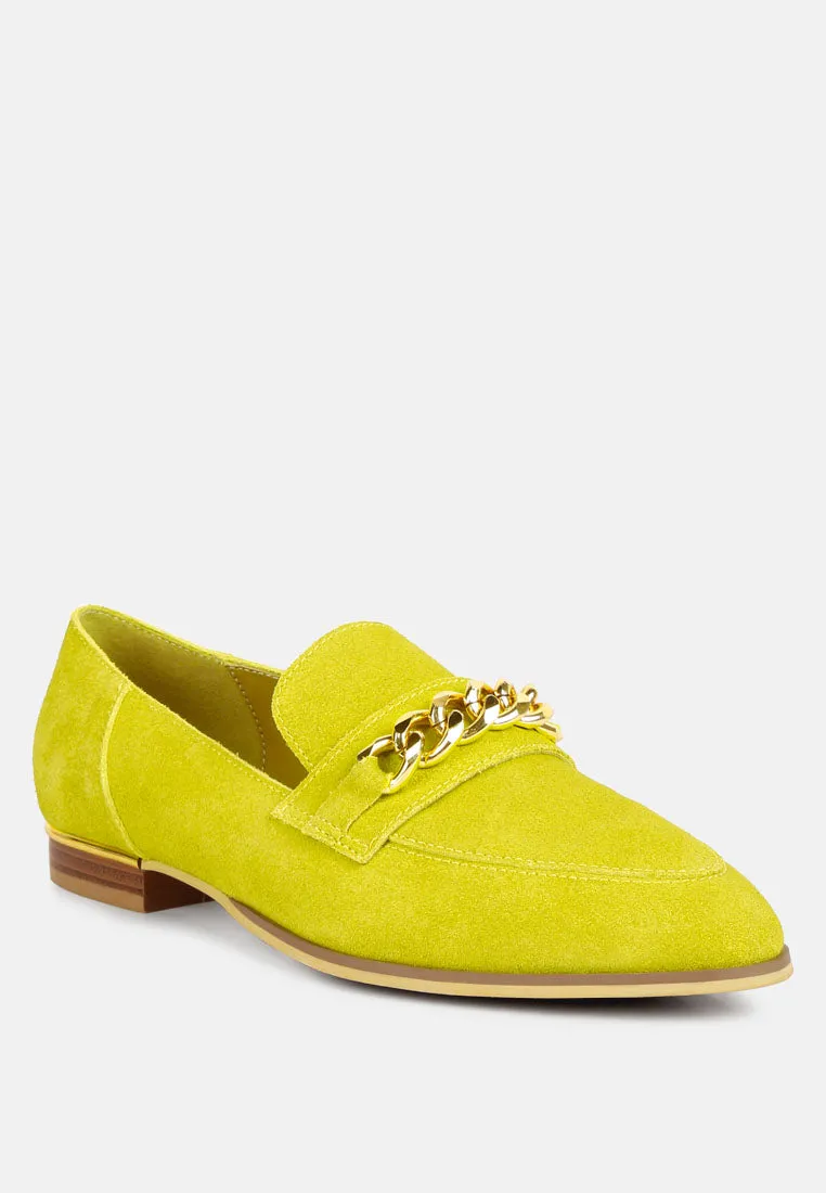 Ricka Chain Embellished Loafers