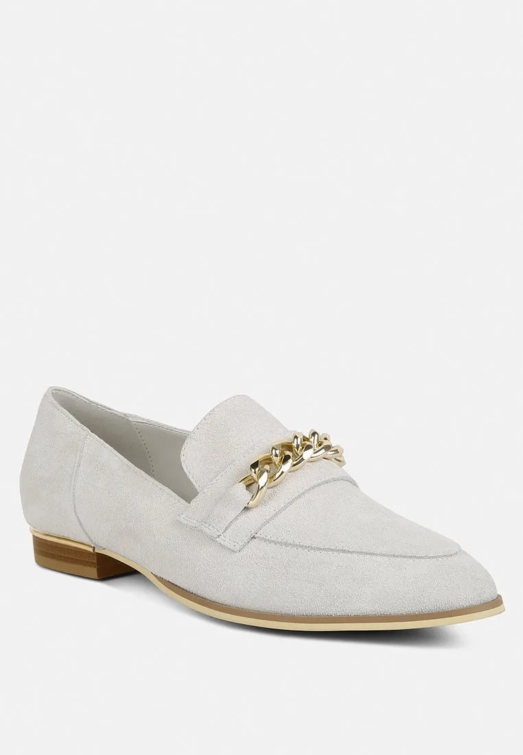 Ricka Chain Embellished Loafers