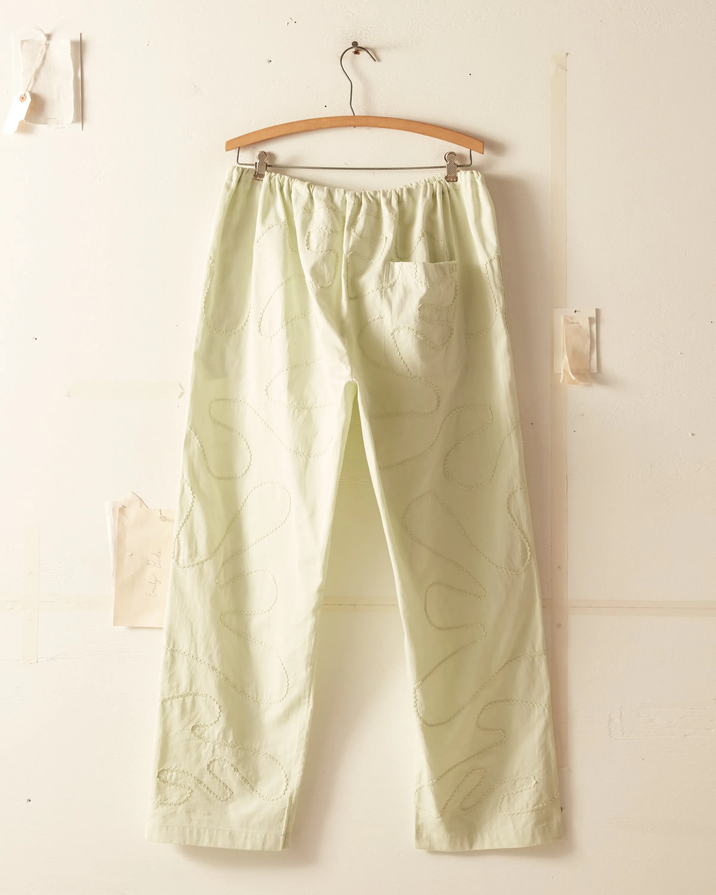 Rickrack Pajama Pants - Green