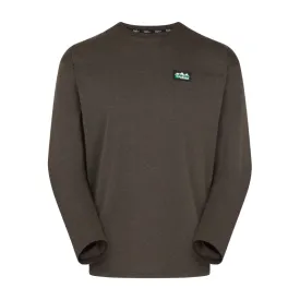 Ridgeline Baseline Long-Sleeve Mens Top - Light Bark Marl