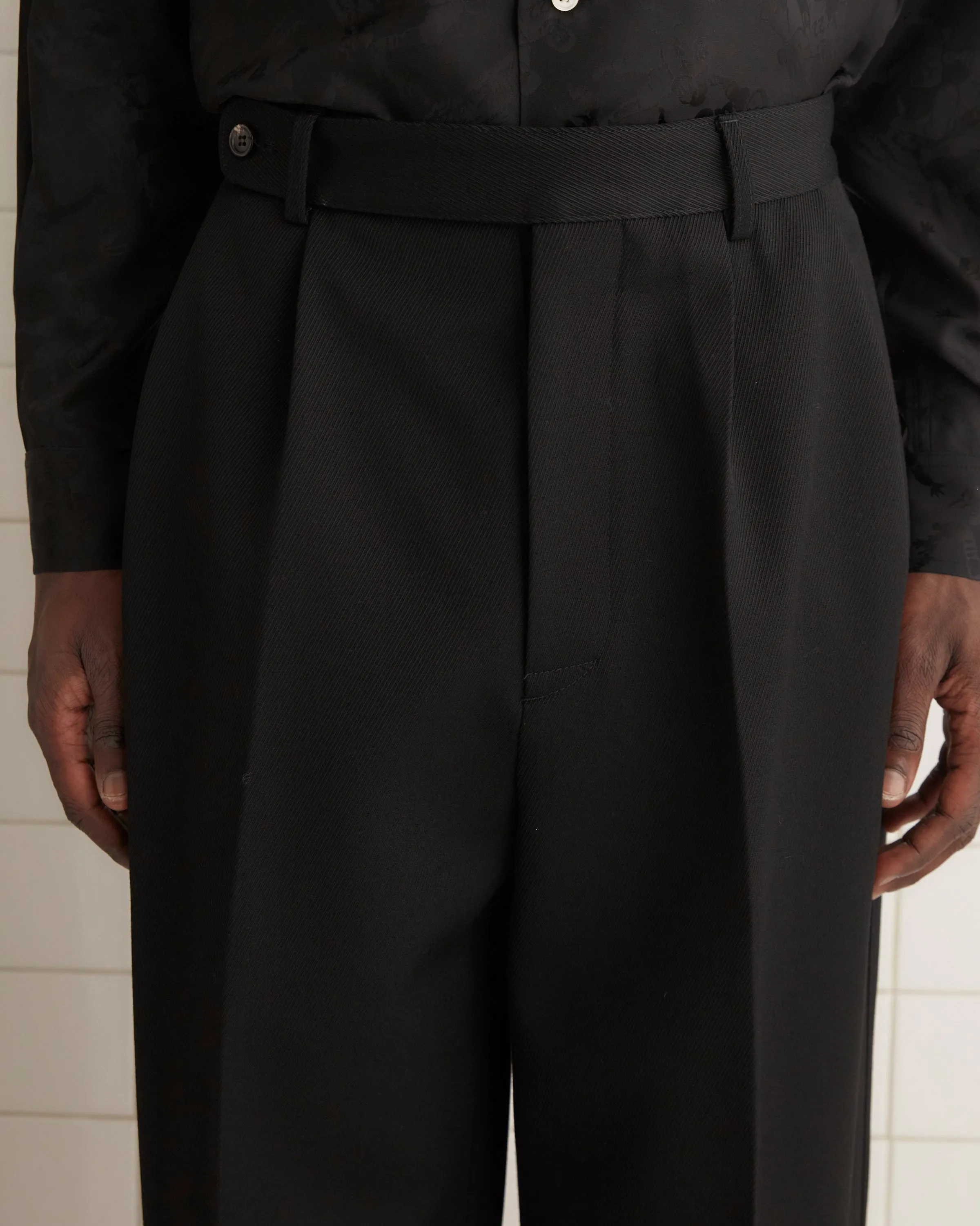 Riding Twill Trousers - Black