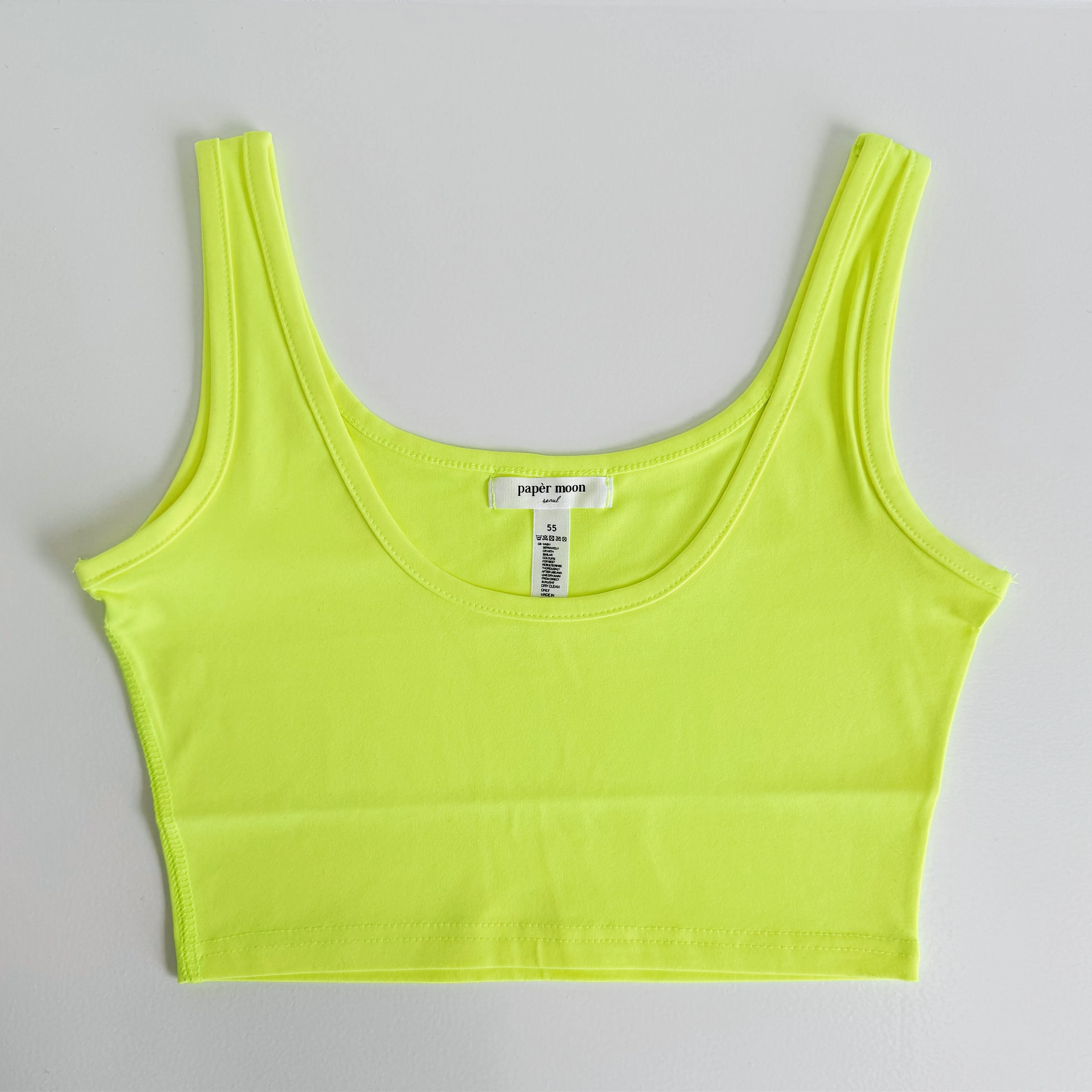 Riley Cropped Tank, Highlighter