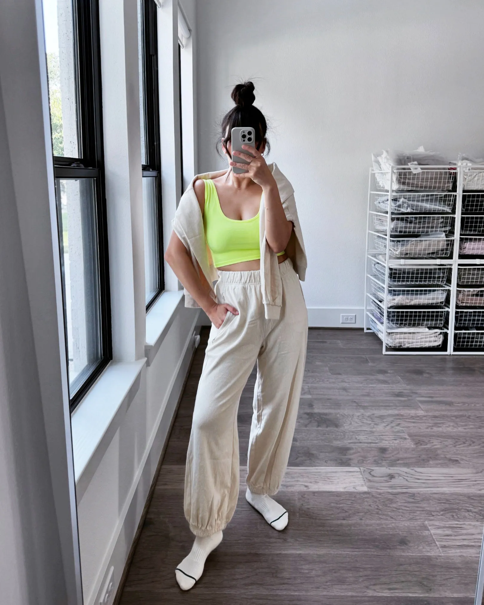 Riley Cropped Tank, Highlighter