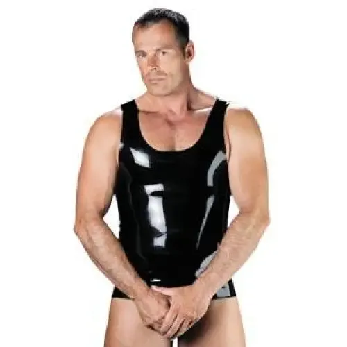 Rimba Rubber Secrets Sexy Black Latex Vest for Men