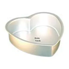 Rinkle Trendz® Aluminium Heart Cake Mould Cake Pan Cake Tin 7 Inches for Baking Half 1/2 kg 500 Grams for Oven