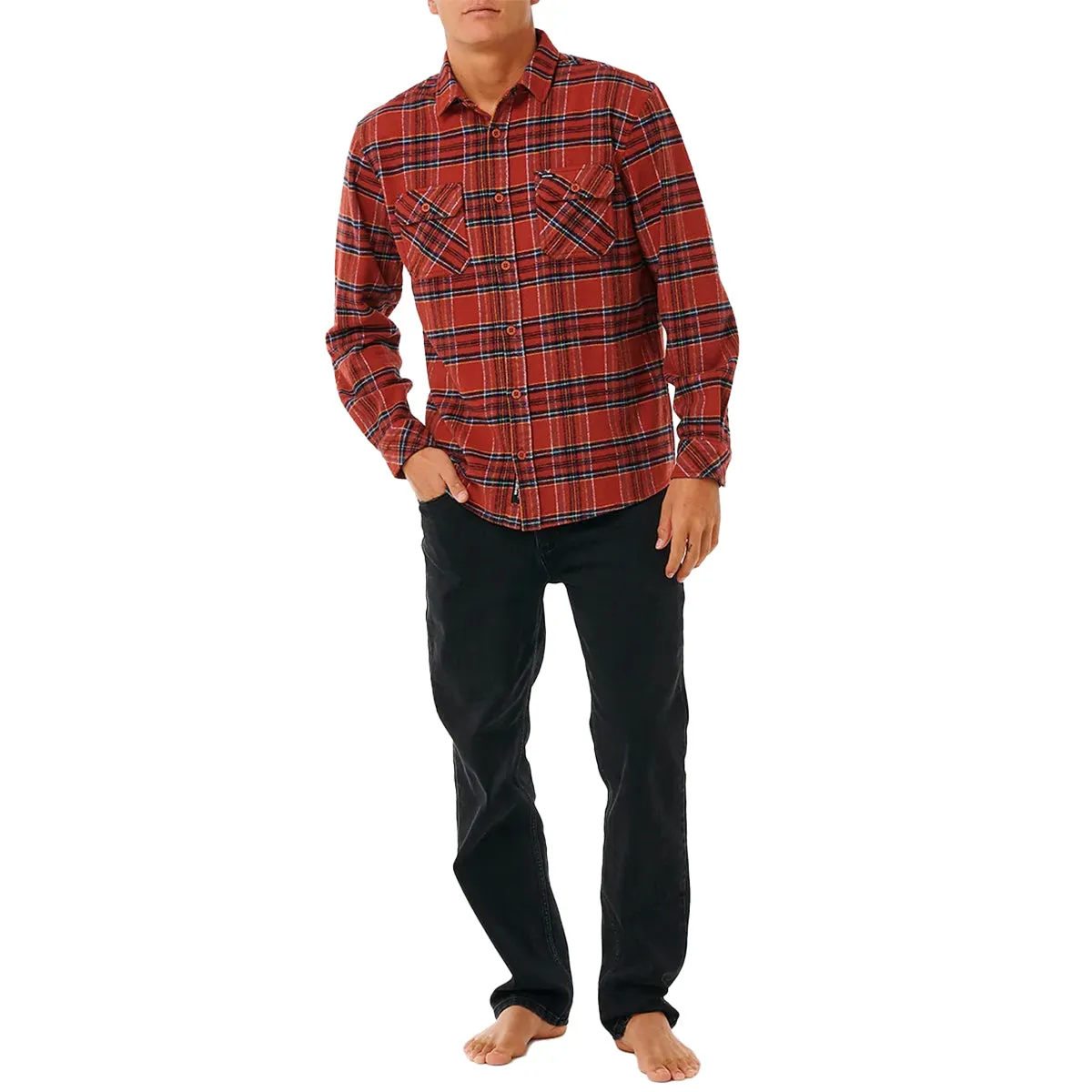 Rip Curl Griffin Long Sleeve Button-Up Flannel Shirt