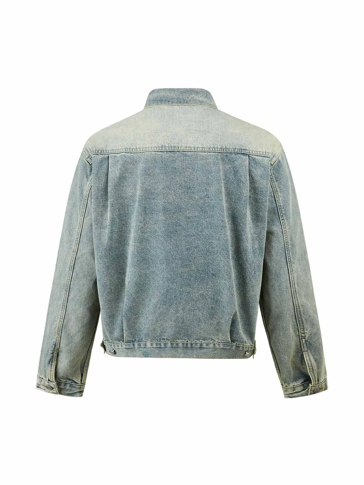 Ripped Washed Denim Jacket