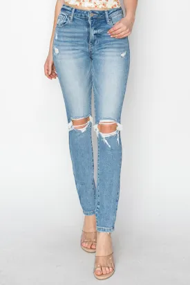 Risen | High Rise Skinny Jeans | Rubies   Lace