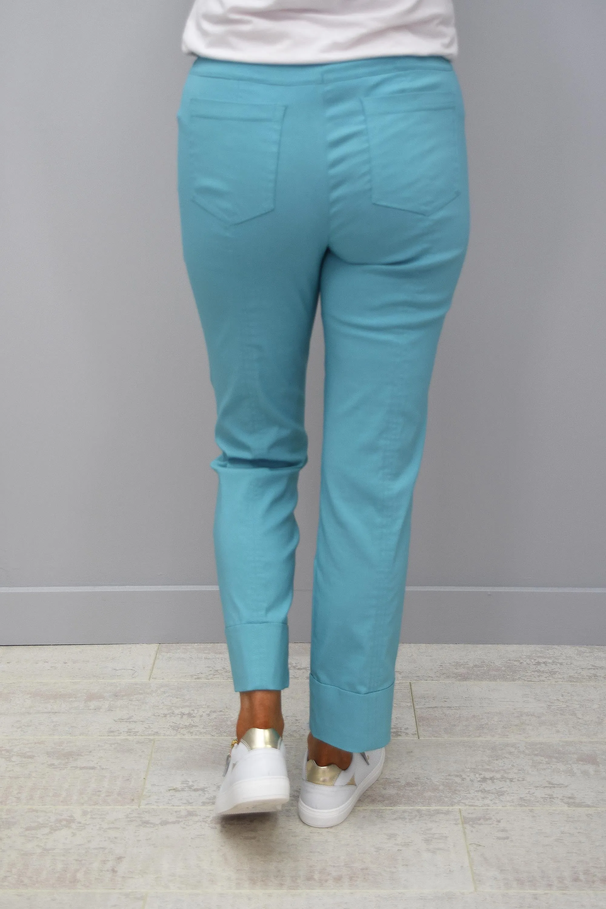 Robell Bella Duck Egg Blue 7/8 Trousers - 51568 5499 730