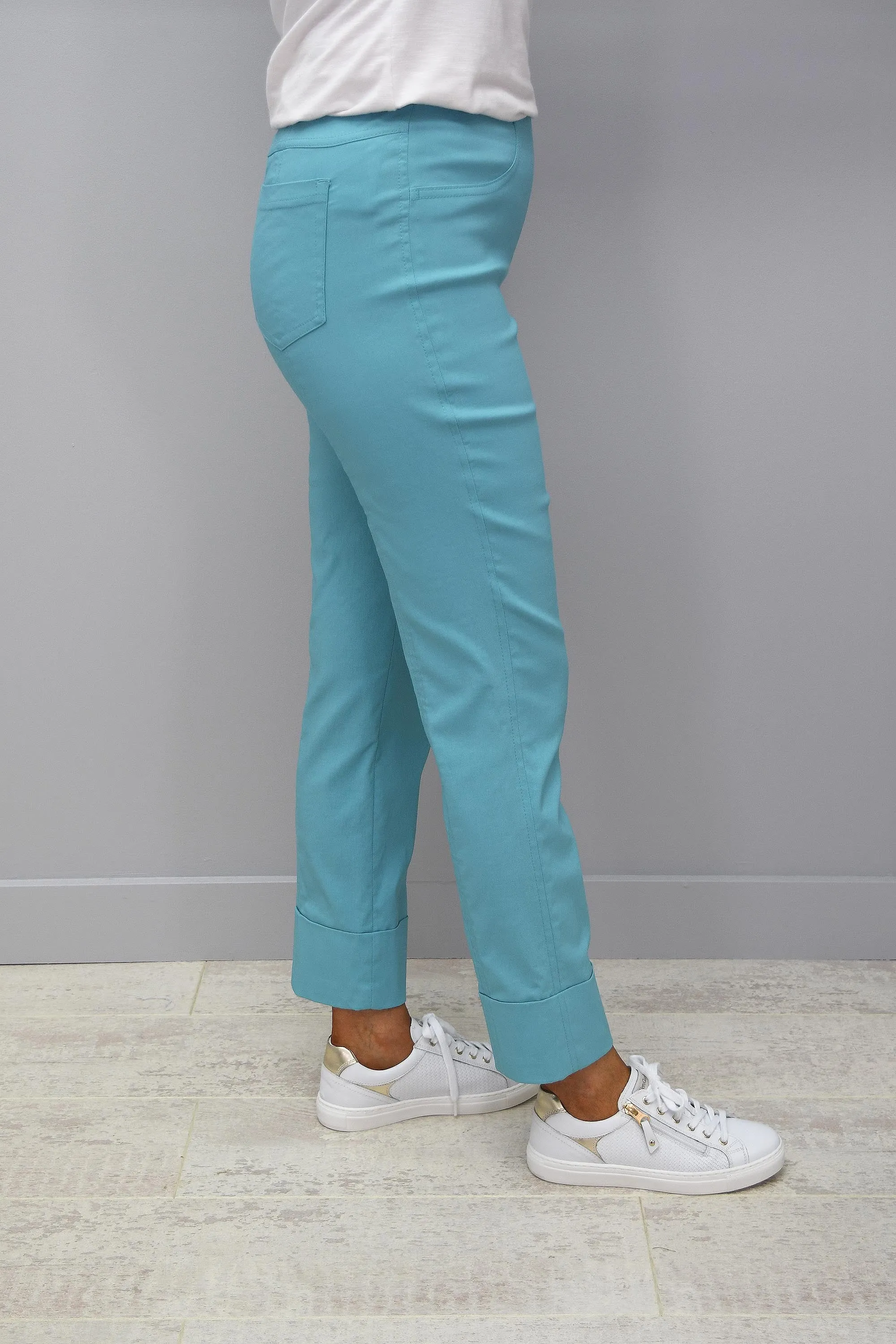 Robell Bella Duck Egg Blue 7/8 Trousers - 51568 5499 730