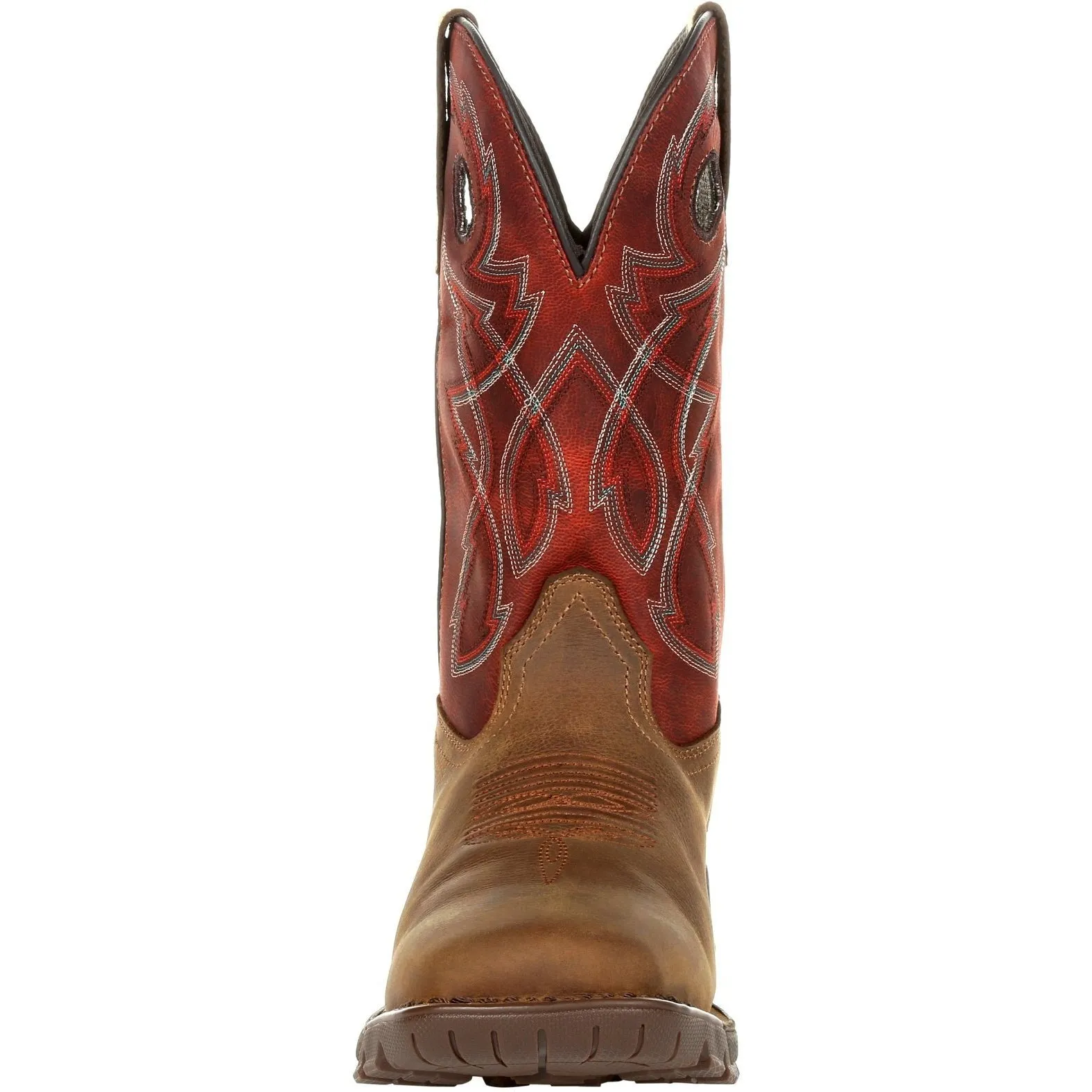 Rocky Men's Legacy 32 11" Sqr Toe WP Western Work Boot- Red - RKW0316